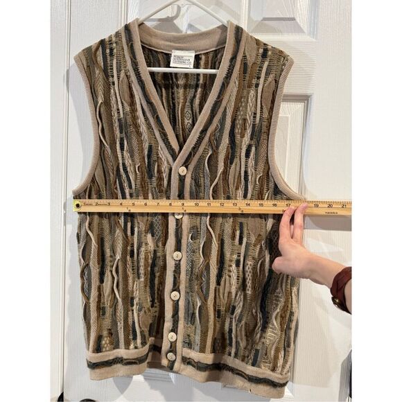 Purely Australian Clothing Co. 100% Pure New Wool Coogi Style Vest Men's Large - Picture 6 of 13